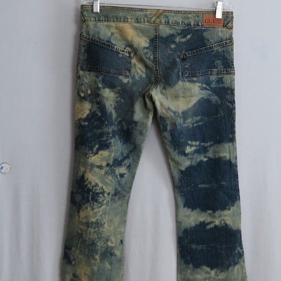 Guess Jeans Blue Acid Wash Tie Dye Size 32 Dyed - Picture 14 of 15